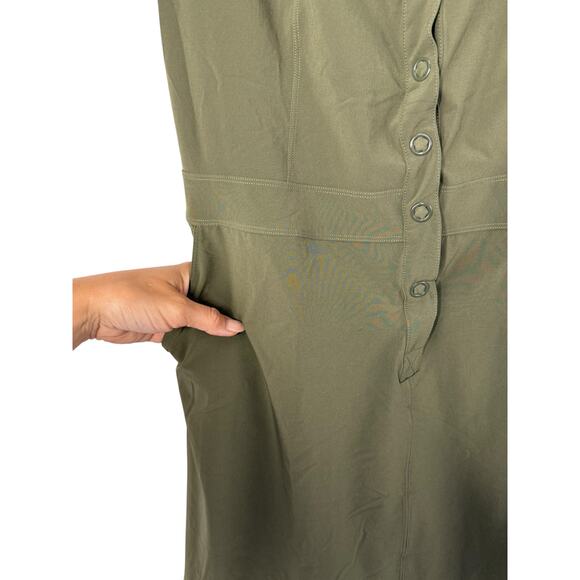 PrAna Shadyn Dress Women S Cargo Green Polyester Outdoors Gorpcore Hiking - Picture 6 of 9